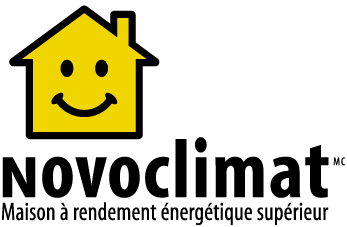 Le logo de Novoclimat a une maison souriante dessus