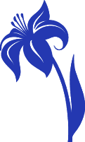 Blue flower graphic