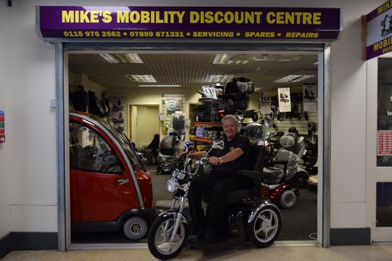Travelling in a mobility scooter 