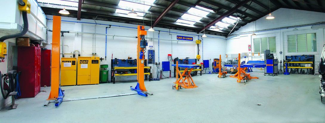 Panel beaters shop in Gisbourne