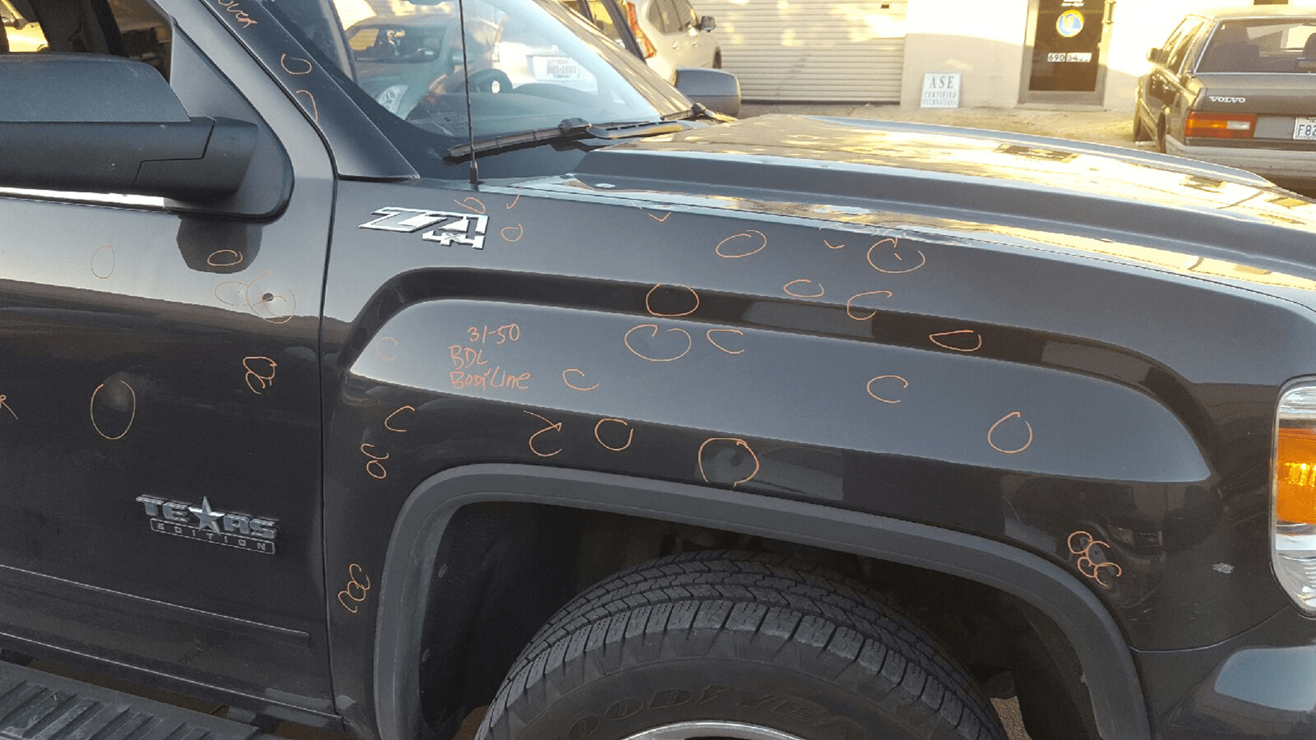 car hail damage in San Antonio