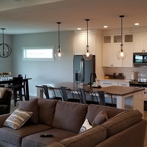 living room and kitchen