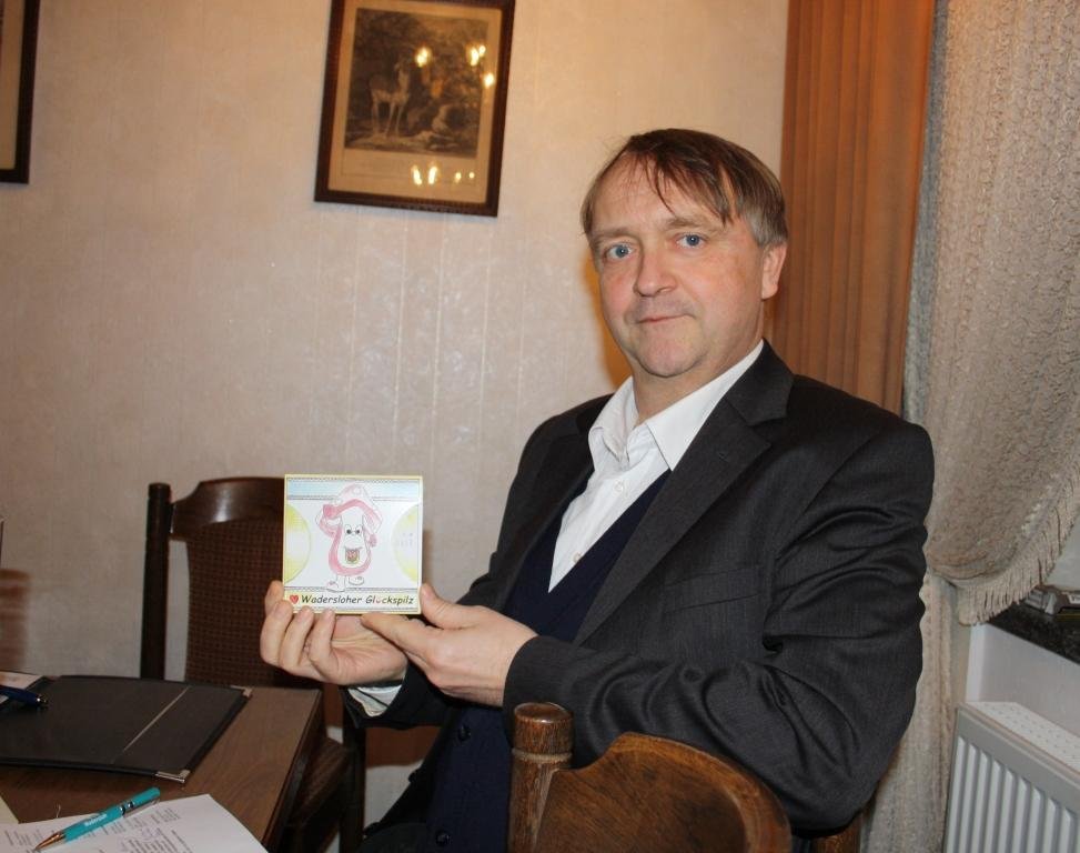 Erwin Weber mit Glückspilz-Gutschein