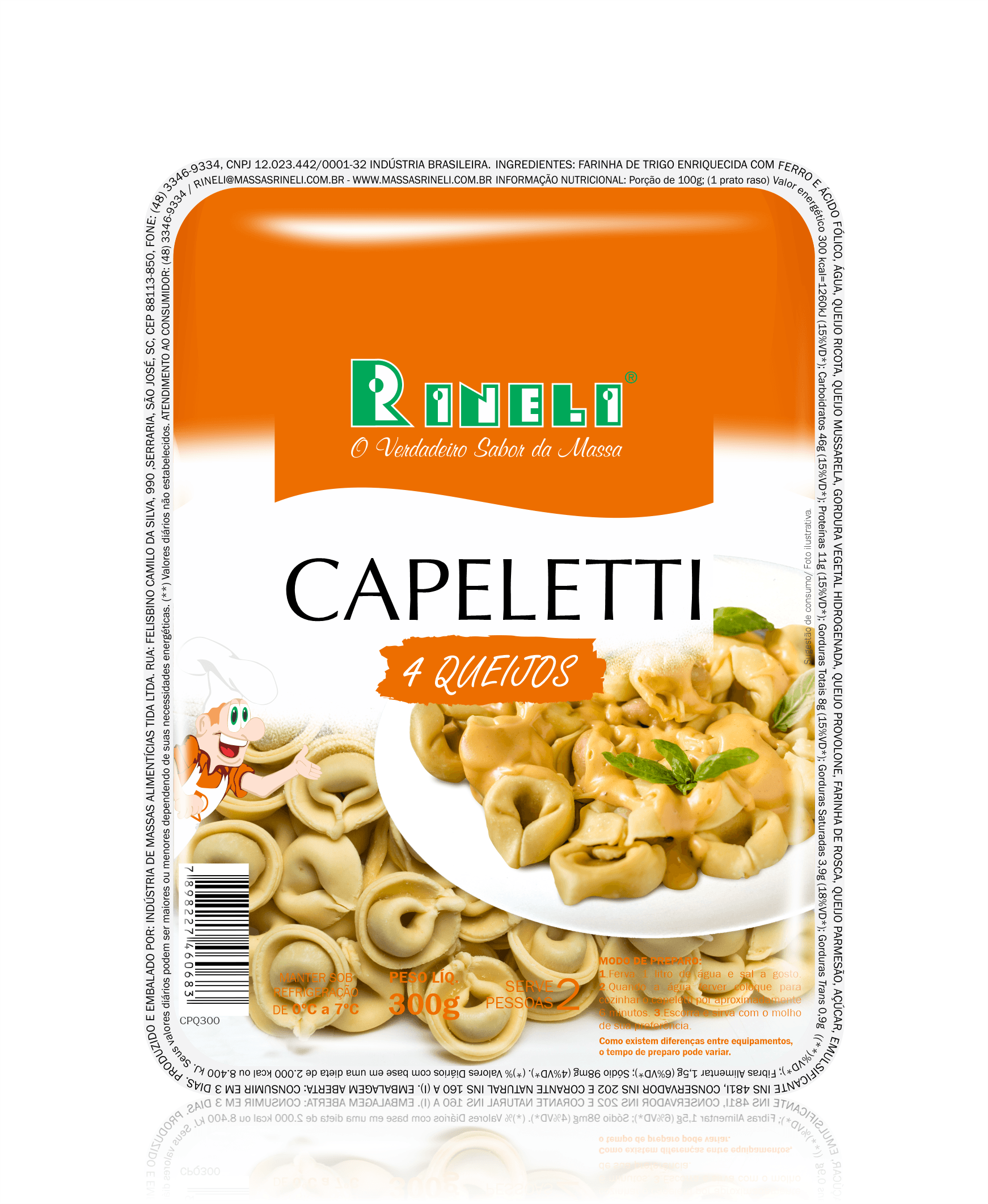 CAPELETTI DE 4 QUEIJOS 300G
