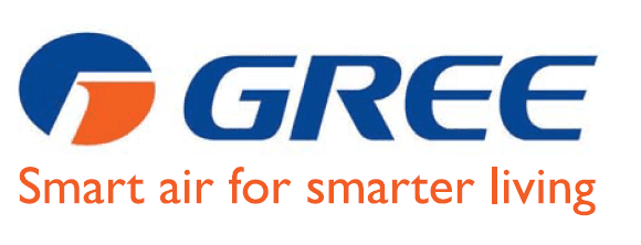 GREE logo with a blue circle, orange design, and tagline 