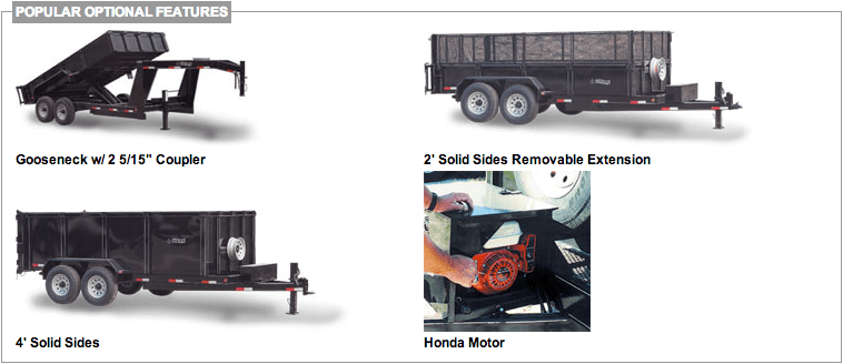 Titan Dump Trailer Options
