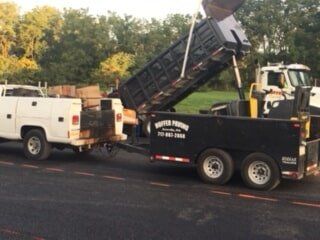 Orange Paving Truck — Paving Service in Annville, PA