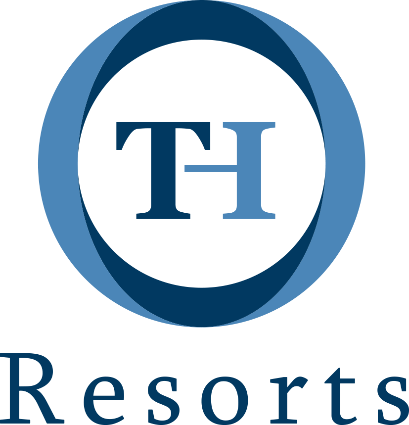 Un logo blu e bianco per i resort