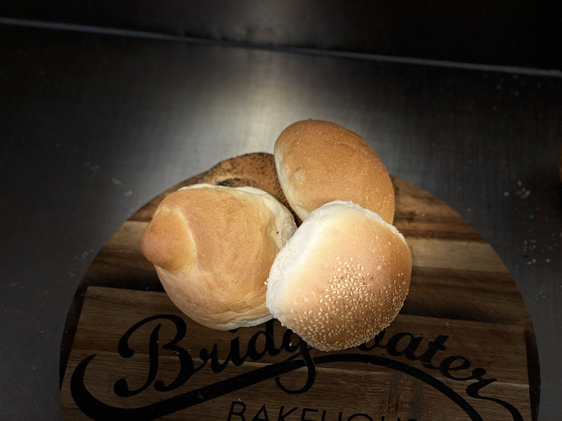 late with bread rolls