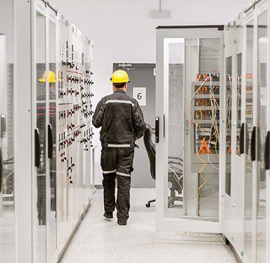 Electrical Installation — Electrician in Control Room in Grants Pass, OR