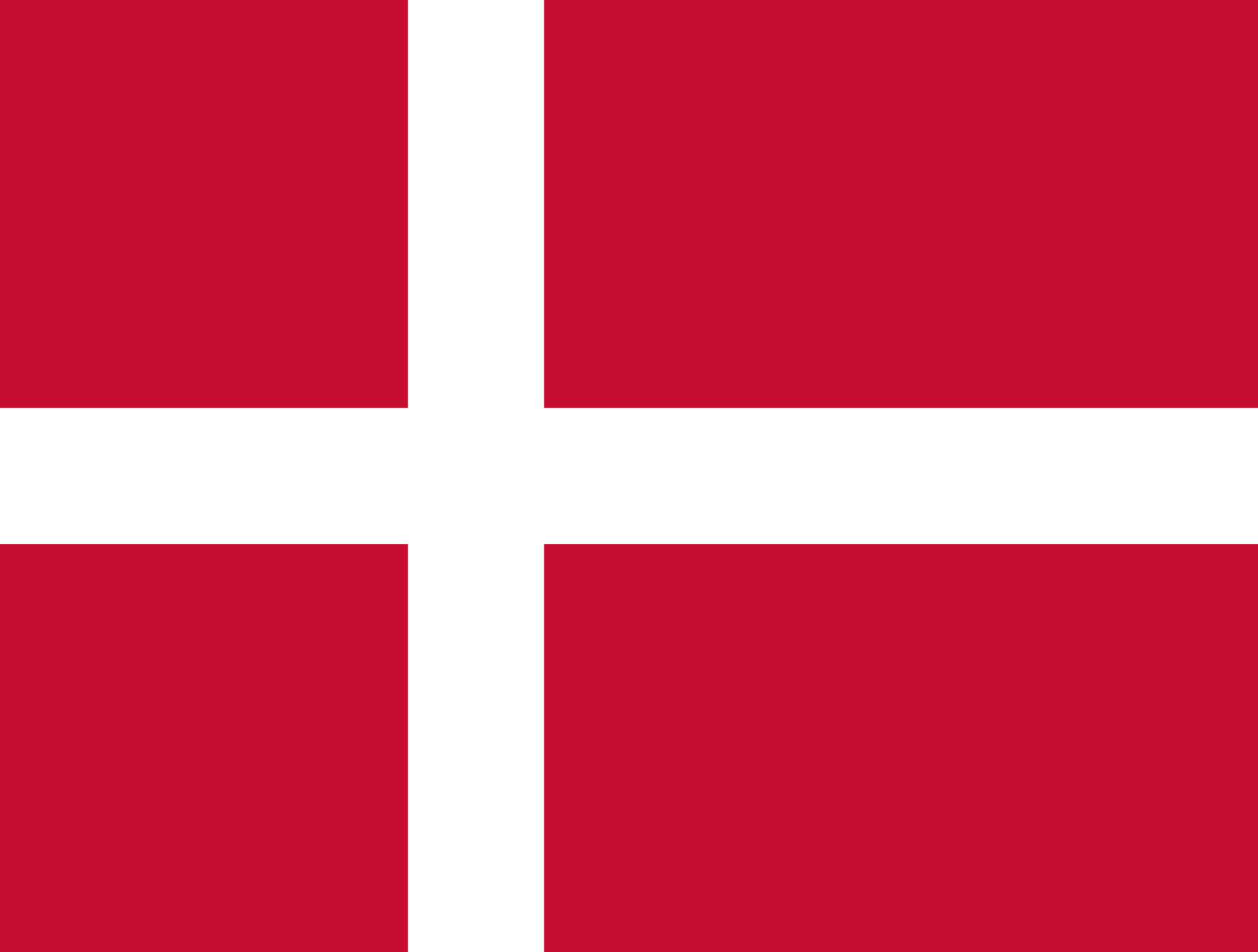 Rødt flag med et hvidt nordisk kors, Danmarks flag