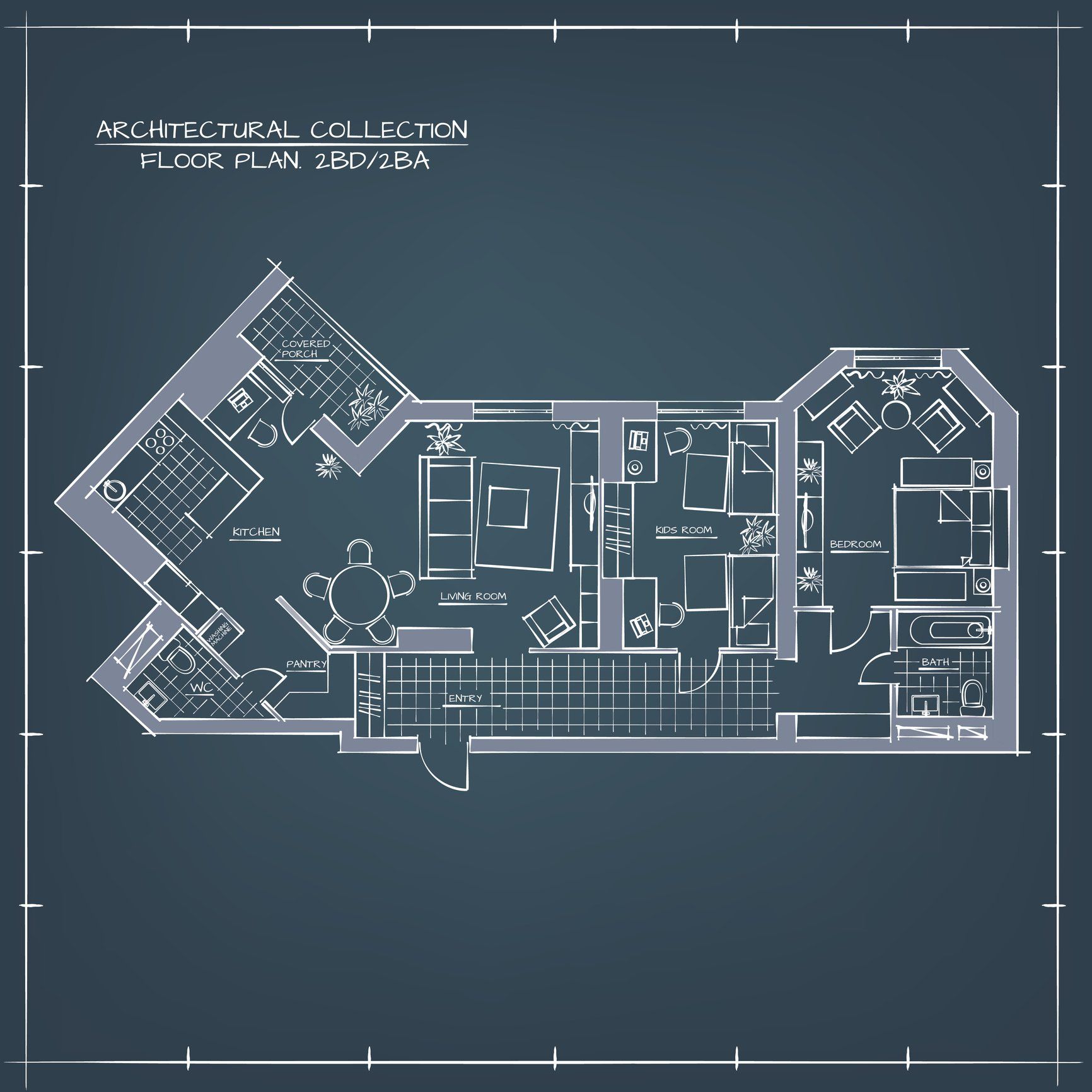 Hand Drawn Floor Plan — Lynchburg, VA — Tim Reynolds Construction Company
