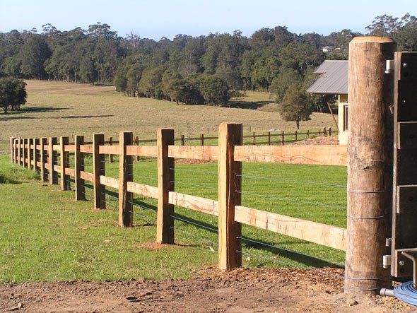 long wooden fence