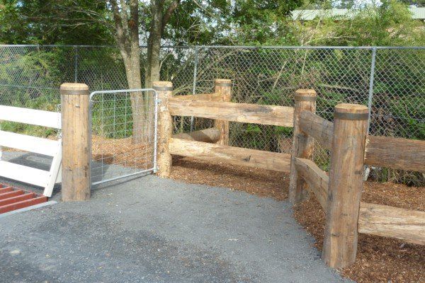 thick wooden fencing