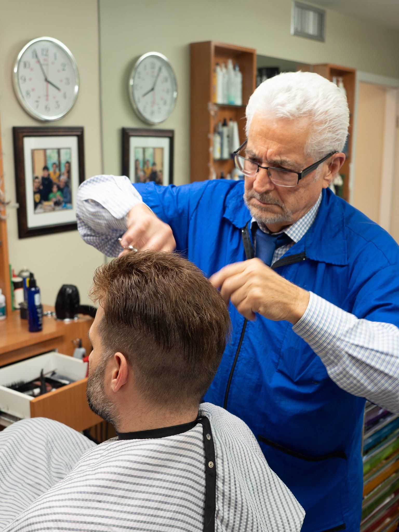 Barber Trimming Hair Replacement Piece