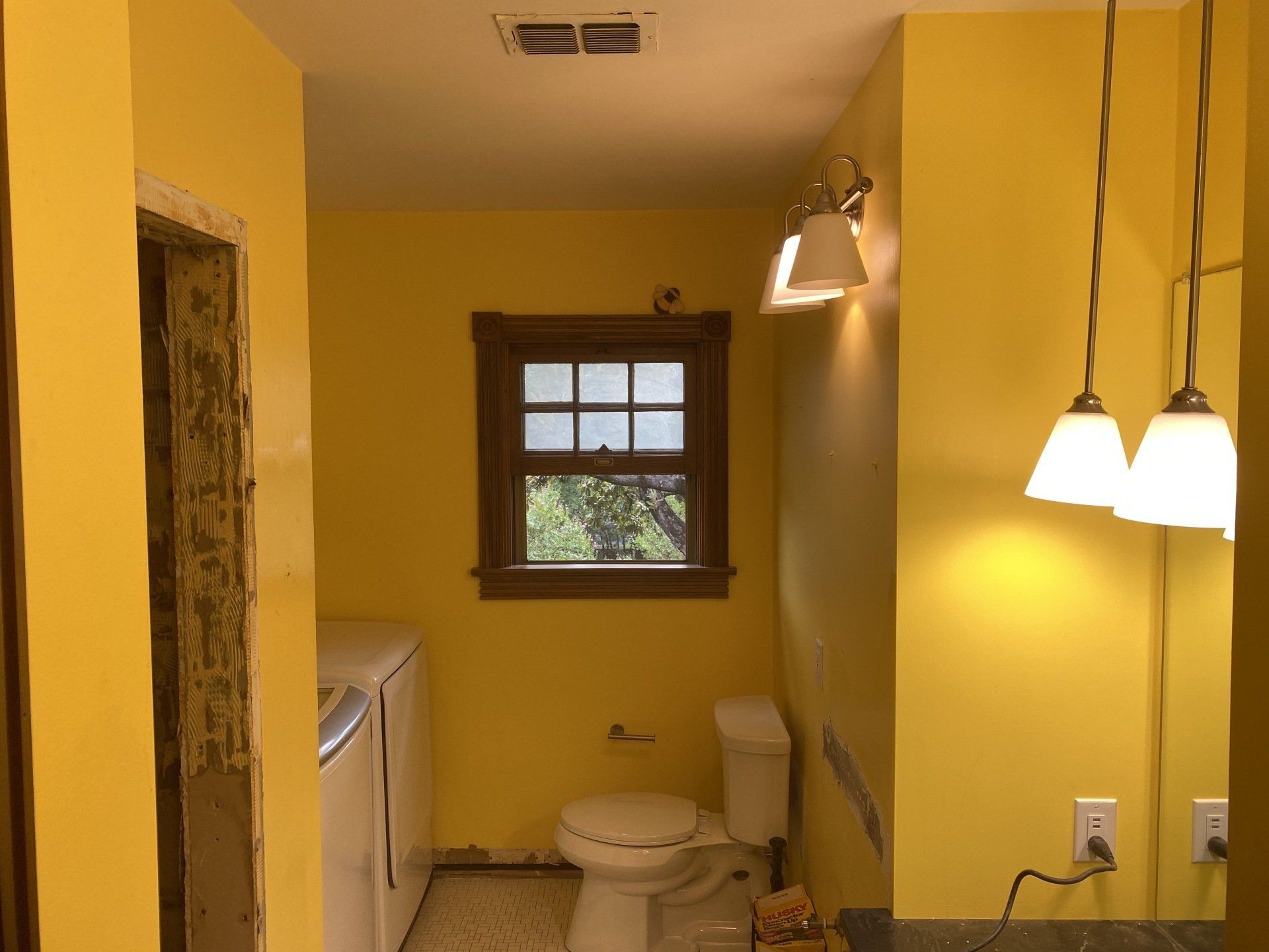 Yellow Bathroom Interior — Fort Worth, TX — ProSource Installations