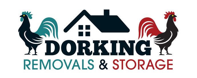 Dorking Removals Logo featuring two Dorking Hens A logo for Dorking Removals. The logo shows an image of two Dorking Hens