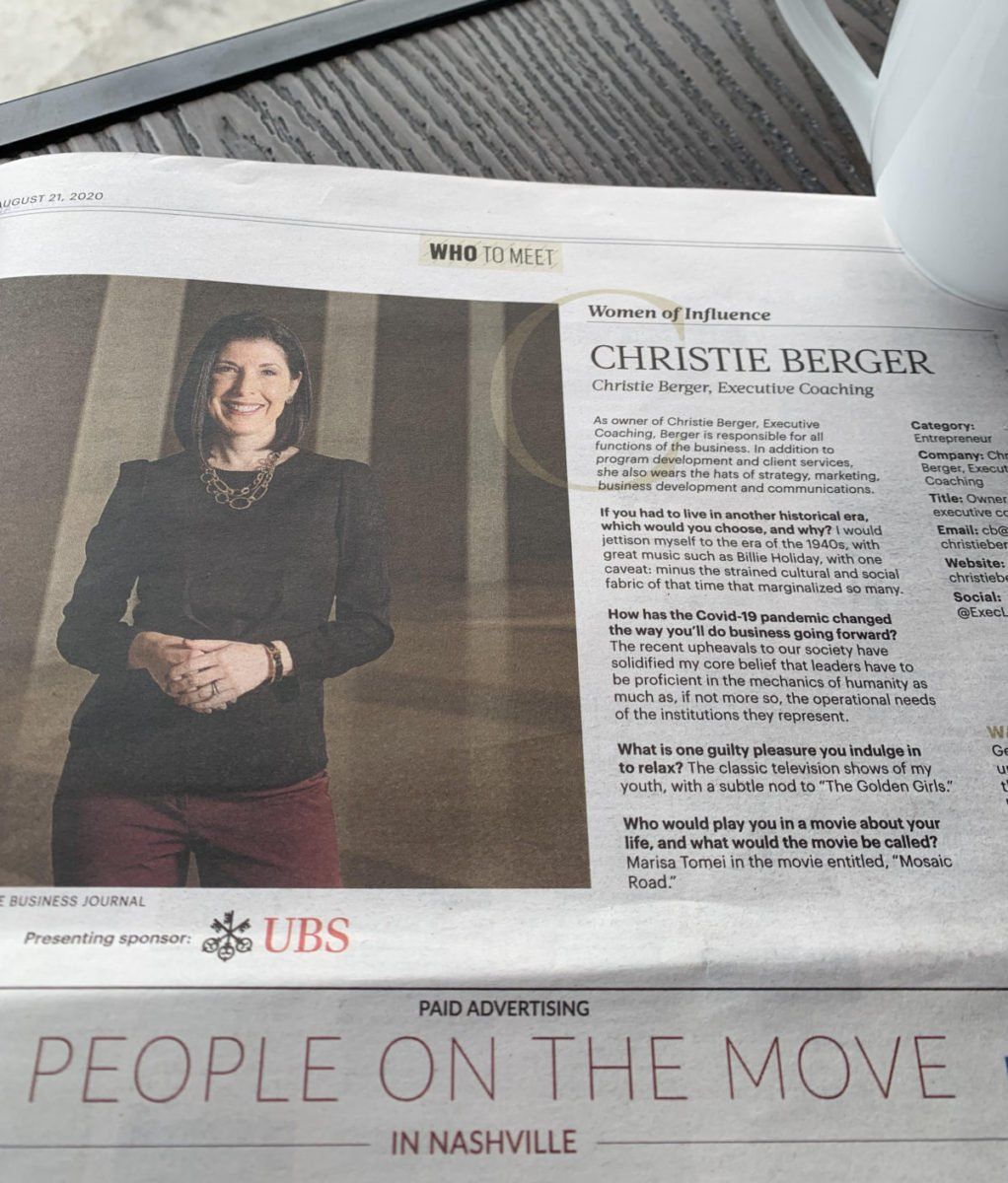 In the News: Christie Berger named a “Woman of Influence” by the Nashville Business Journal | Christie Berger