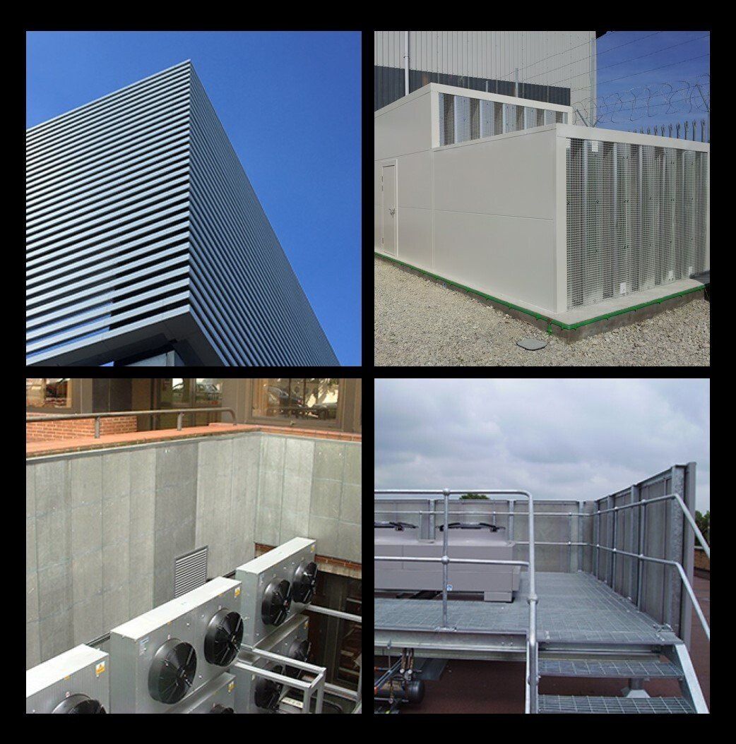 Acoustic louvres. Acoustic treatment. Acoustic screens. Acoustic enclosures. By Caice