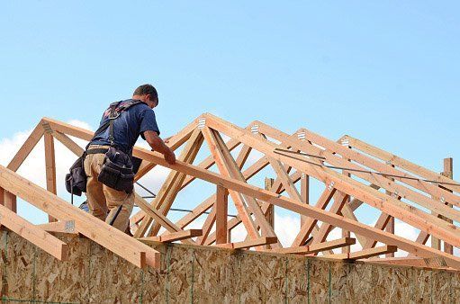 man and truss building process