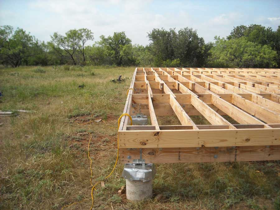hardwood floor being framed
