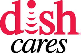 A red and black logo for dish cares