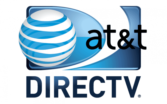 At & t directv logo on a white background