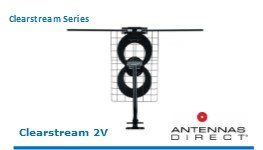 A clearstream 2v antenna is shown on a white background