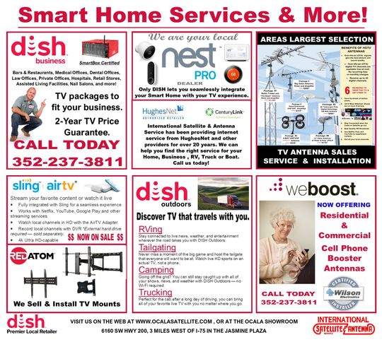 A newspaper ad for smart home services and more