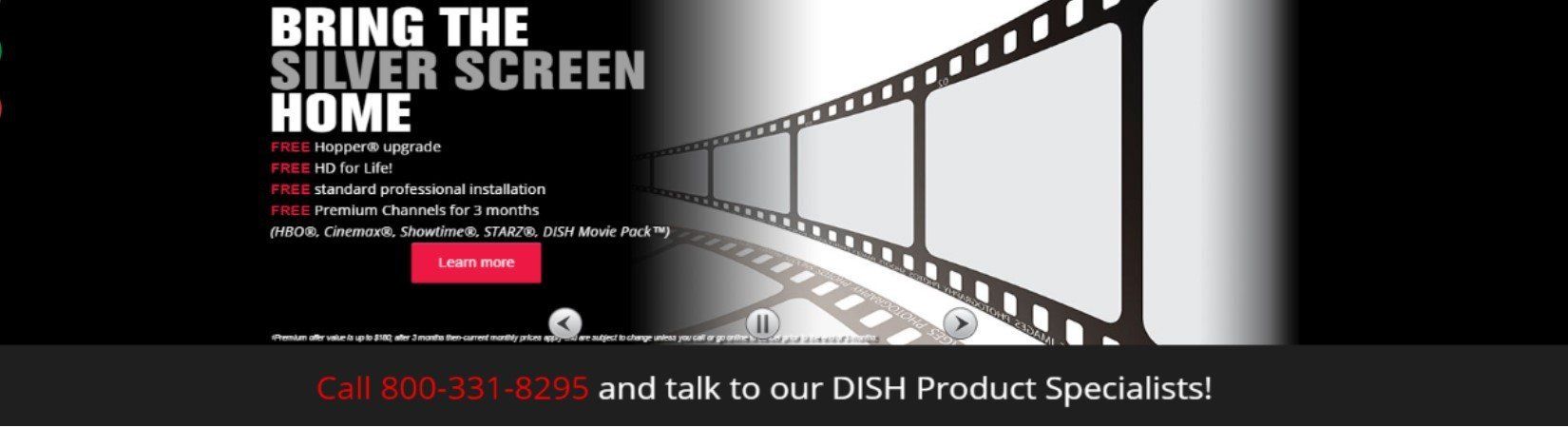 A website that says bring the silver screen home