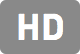 A white hd logo in a gray circle on a white background.