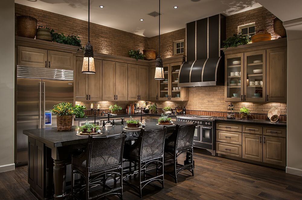 Dark Ambient Kitchen — Orange Park, FL — BLP Renovations & Kingsley Kitchens