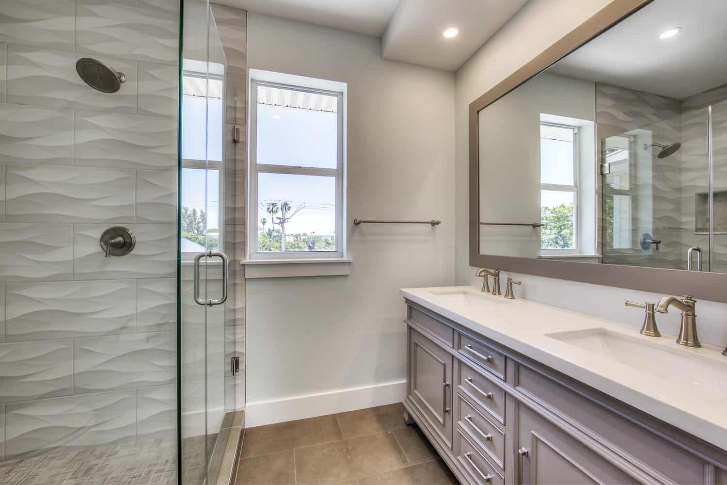 Bathroom with Window and Shower — Fort Myers, FL — Absolute Granite Inc.
