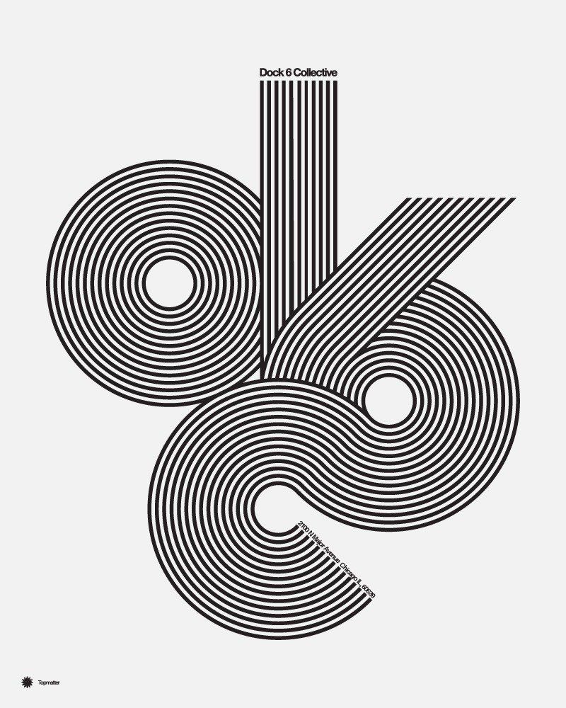 Poster for Dock 6 Collective by John Zabawa