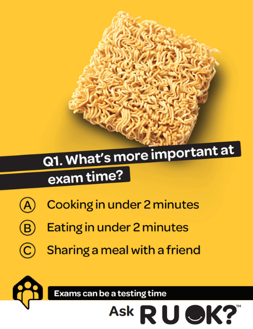 university testing times poster - noodles
