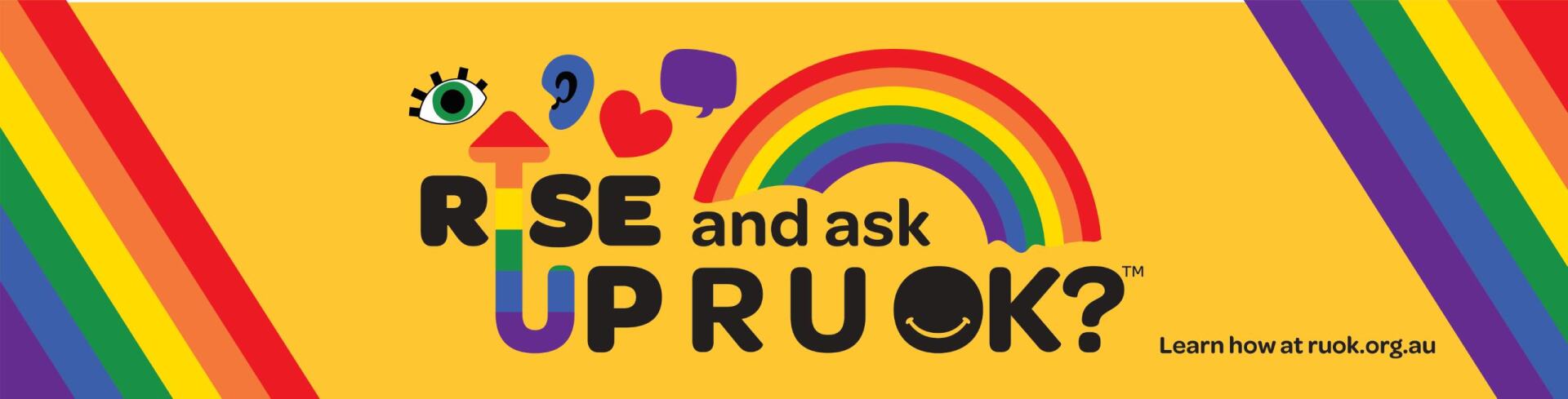 Rise up and ask R U OK? logo Rise up and ask R U OK? logo