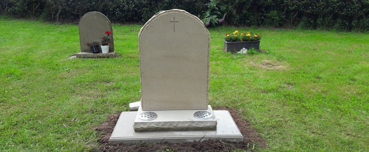 a new grave stone