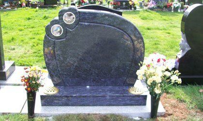 grey marble grave stone