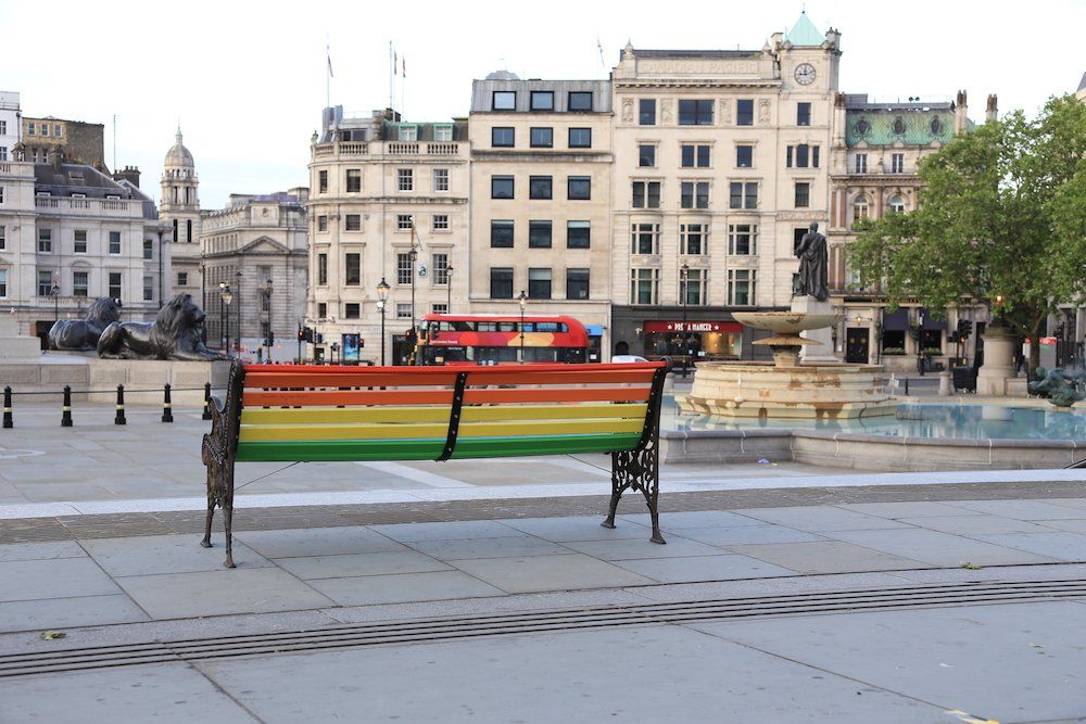 Artist collaboration bench Block London and Paul Insect