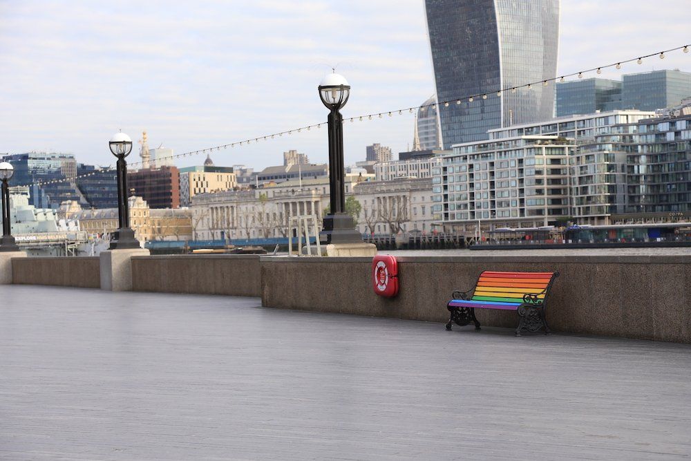 Artist collaboration bench Block London and Paul Insect