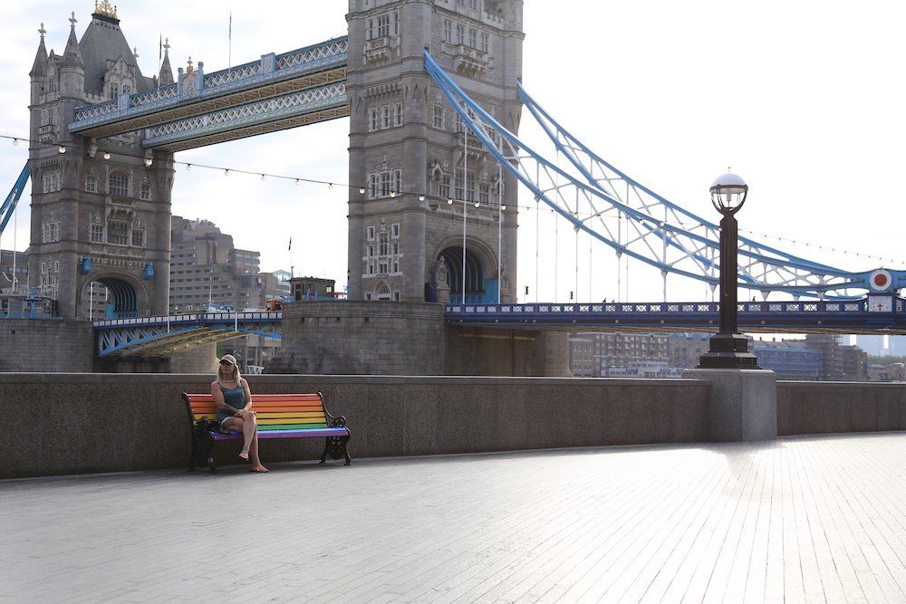 Artist collaboration bench Block London and Paul Insect