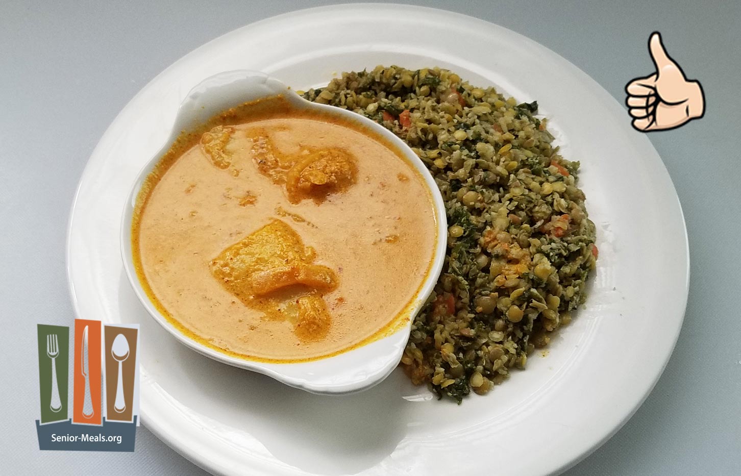 Fish Curry with Lentil Salad with Cauliflower Rice and Kale - $12