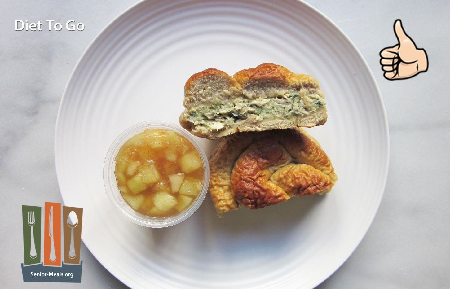 Chicken Salad Sandwich with Apple Jello