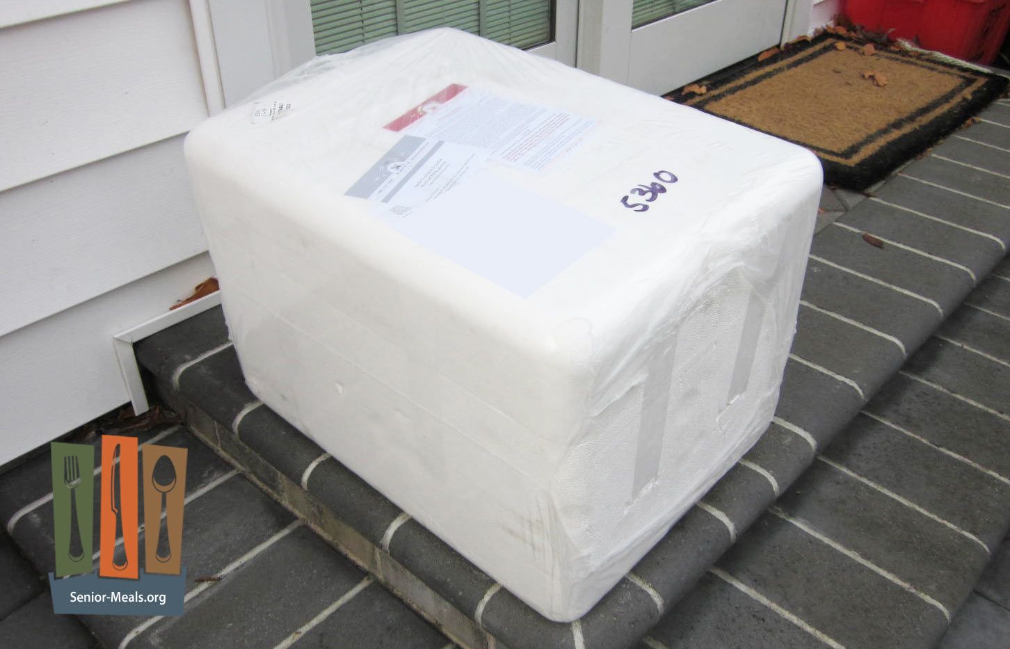 Shipping Box - Managable for Most Seniors, Probably Difficult for the Elderly.