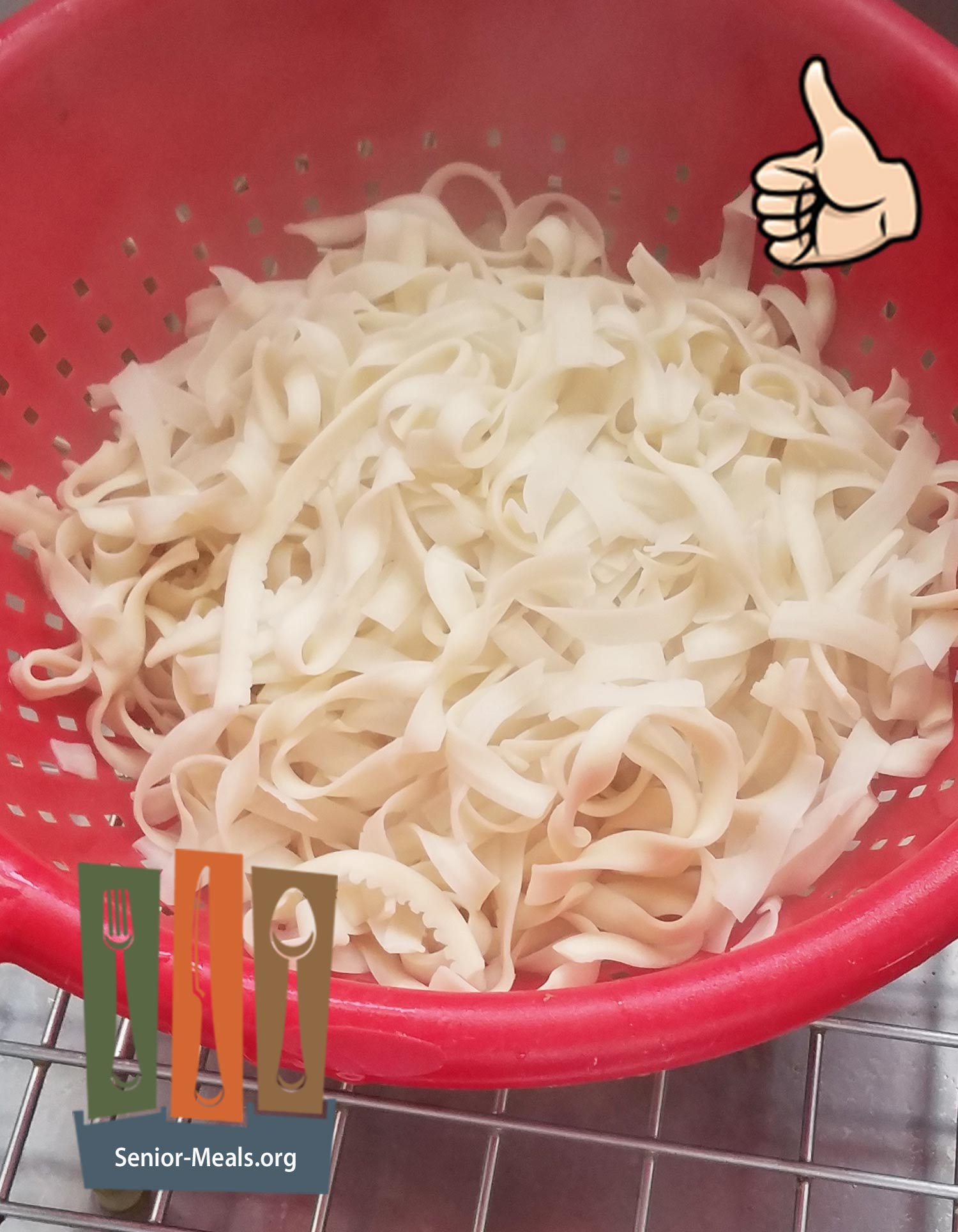 Drained, it is fluffy and tasty