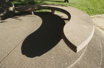 concrete bench