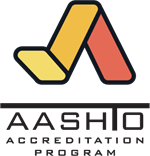 AASHIO Accreditation Program Logo for AASHTO Accreditation Program: abstract A shape in yellow and red over text