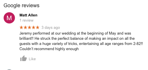 google review magician