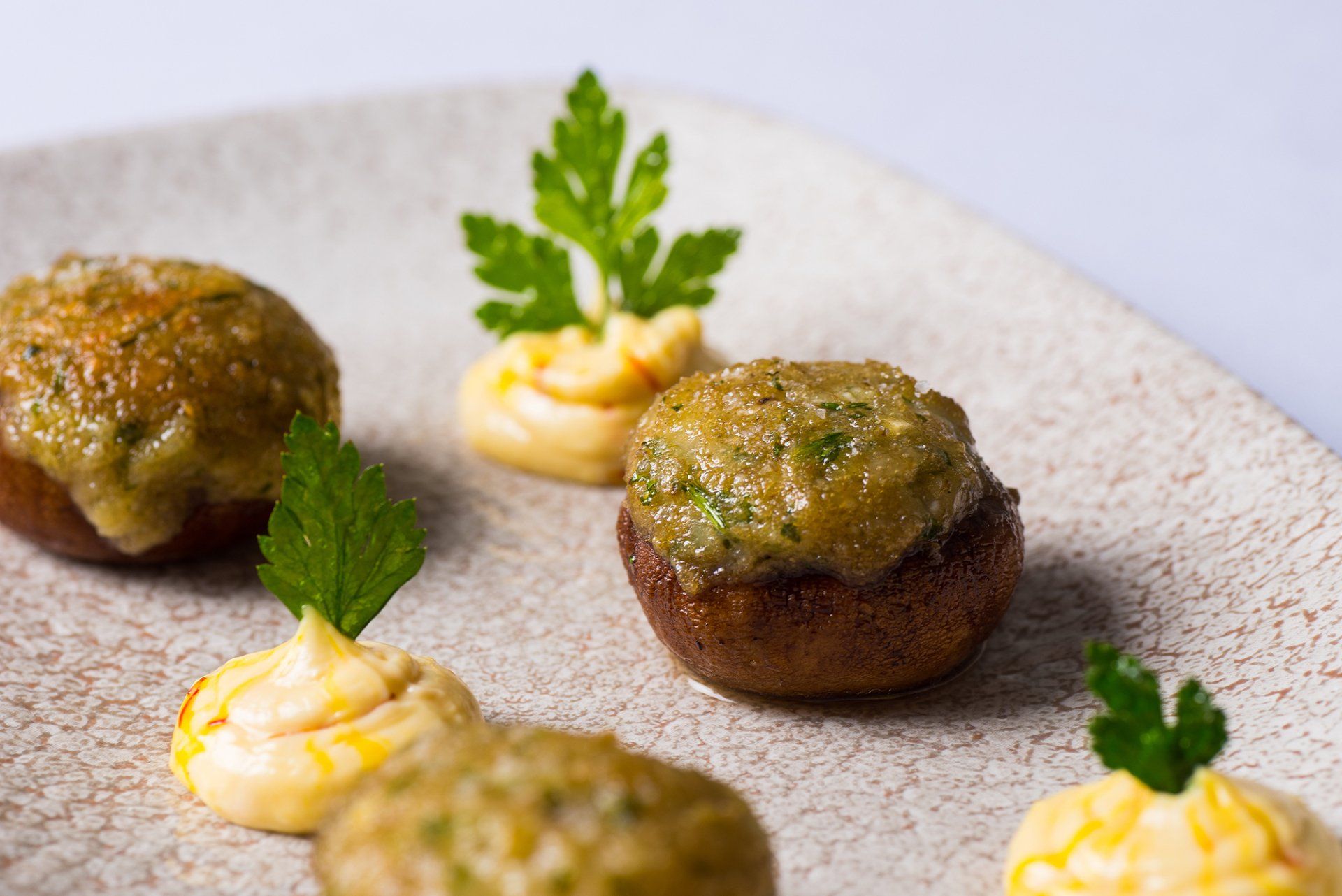 A close up of a plate of food on a table.