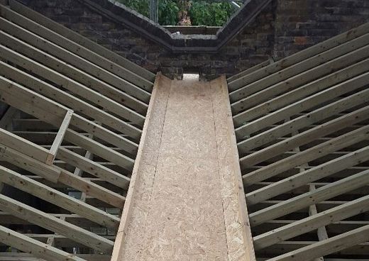 Roofing - before mastic asphalting